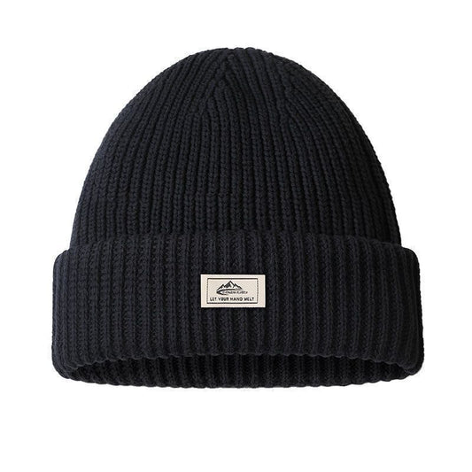 Stay warm in style with this 2-in-1 knitted cap