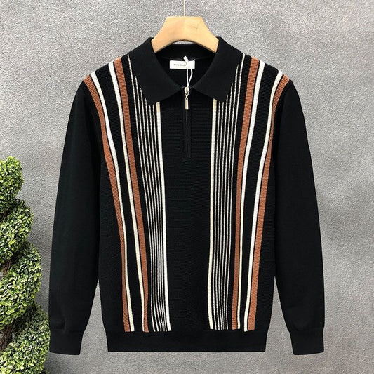 Striped Polo Sweater