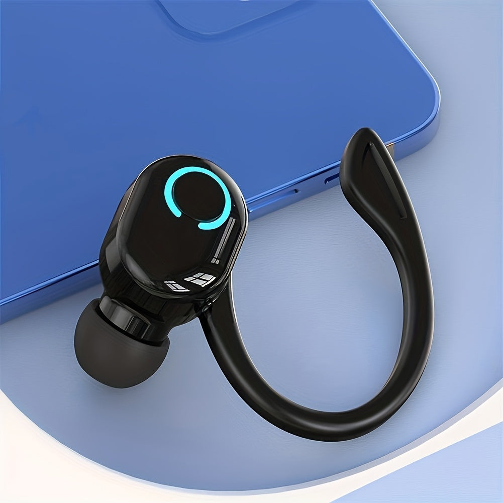 2025/1pc Single-Ear HD Calling Ear Hook Bluetooth Earbuds, Long Battery Life Fashionable Sports Essential.