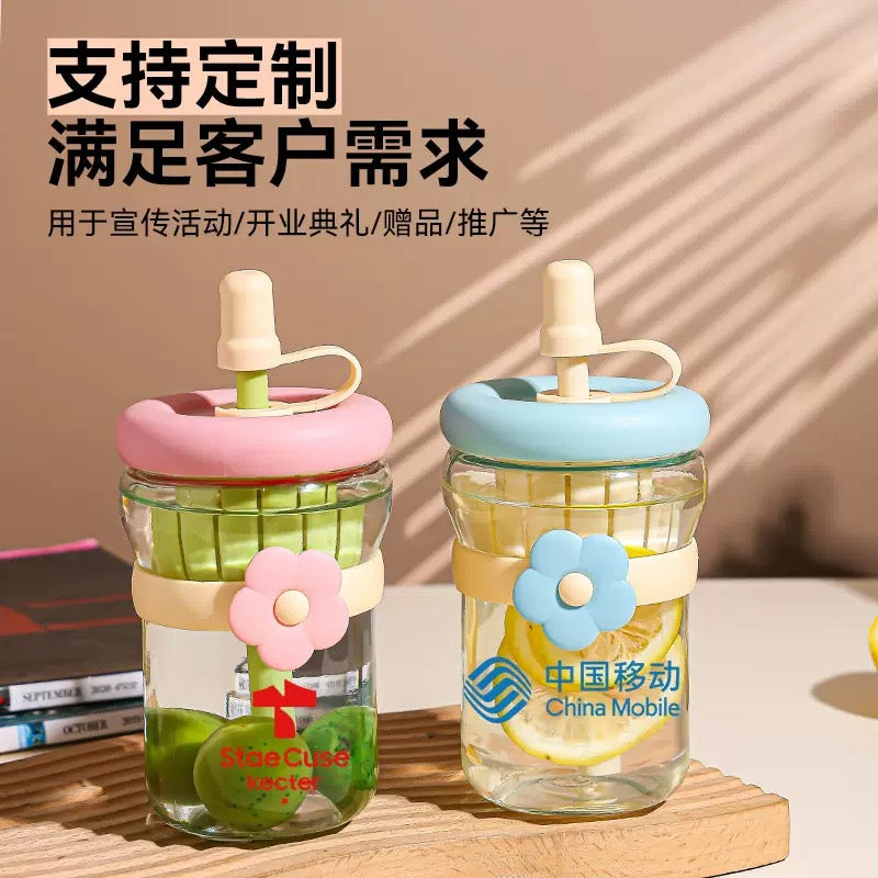 Sunflower fruity Glass cup