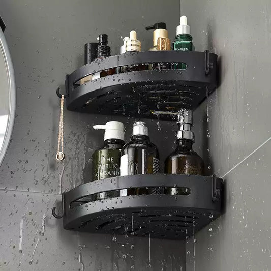 2pieces Wall-Mounted Bathroom Storage Rack
