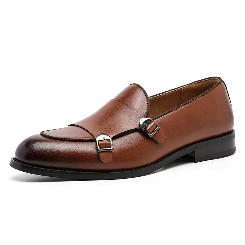 Lefu Shoes Men's Leather Shoes British Style Slip-on Business