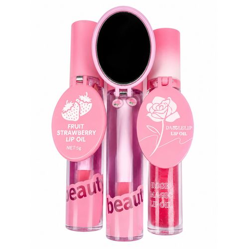 3Q beauty Lip Gloss With Built In Mirror For Women-1 Piece.