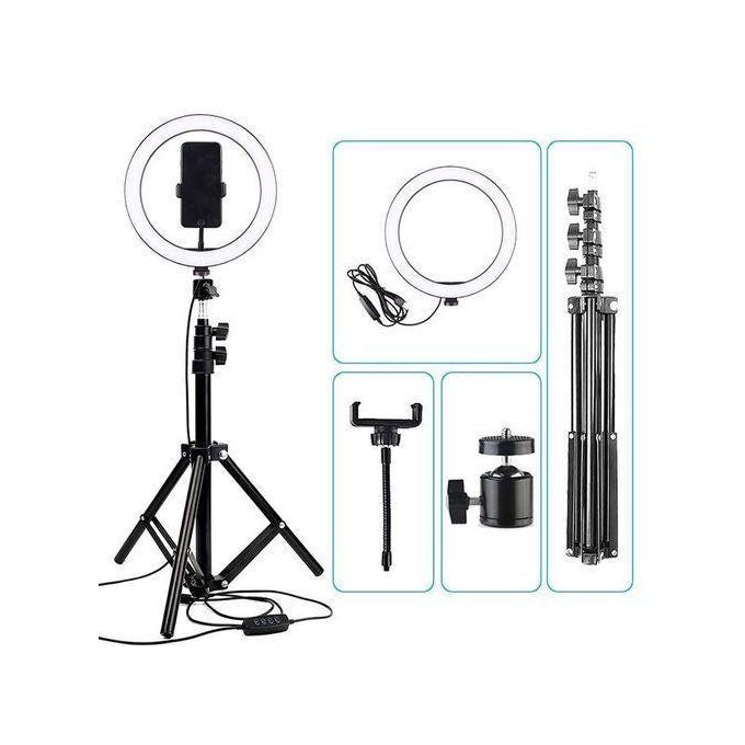 New Led Ringlight With Stand And Phone holder and BT remote - Durable Ring Light And Tripod Stand 12 Inch
