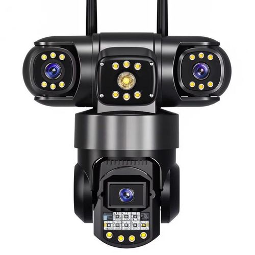 New 2026 V380, 3 lens, 4G/5G Sim card, 9MP human detection 2 way audio night vision, motion sensor, battery backup cctv camera