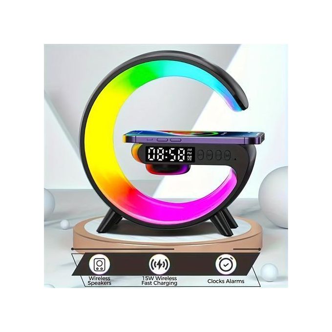 Wireless Mobile Phone Fast Charging Desktop Desk Lamp Type with Bluetooth Speaker