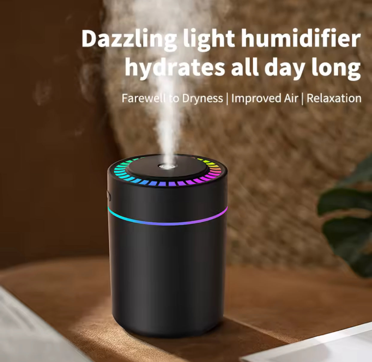 180ml Aromatherapy diffuser Humidifier Aromatherapy essential oil Air purifier Sleeping car carrying home LED 7 color light