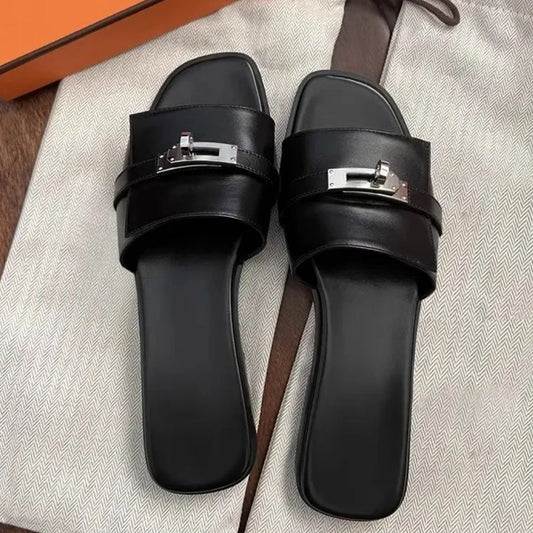 Slippers women's outerwear flat half slippers cool slippers women's summer