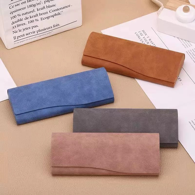 Premium Foldable Leather Eyeglasses Case