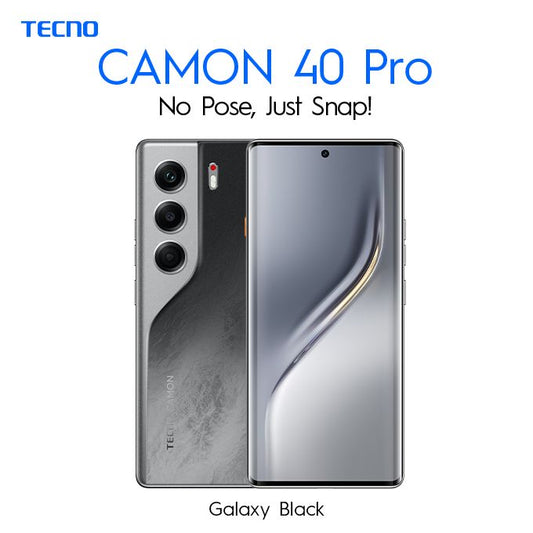 Tecno Camon 40 Pro – 8GB RAM, 256GB Storage, Android 15 (Black)