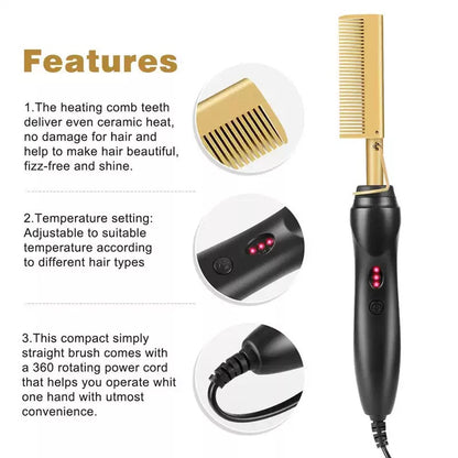 Hot Comb Hair Straightener