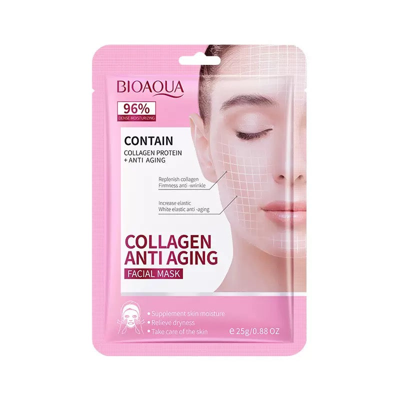 BIOAQUA Collagen Facial Mask (25g) – Deep Moisturizing & Firming Sheet Mask