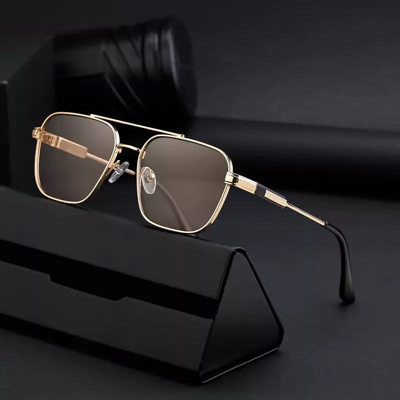 European and American fashion double beam box sunglasses