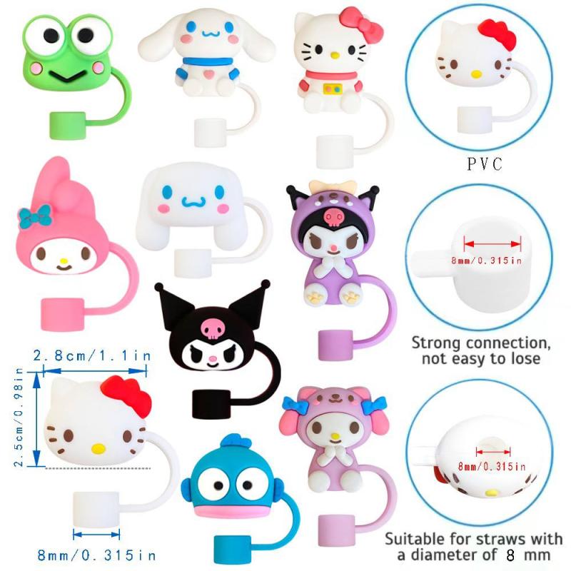 Cute Cartoon Straw Cover