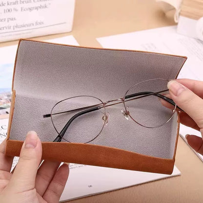 Premium Foldable Leather Eyeglasses Case