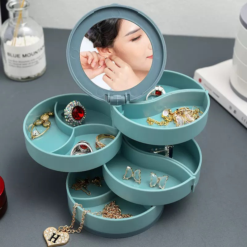 Mini 4 layers Jewelry Box With Mirror