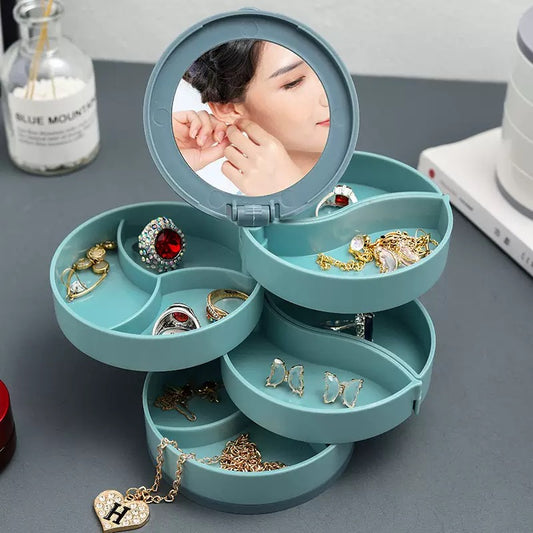 Mini 4 layers Jewelry Box With Mirror