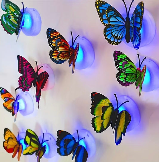 10pcs Glowing Butterflies Home Decor
