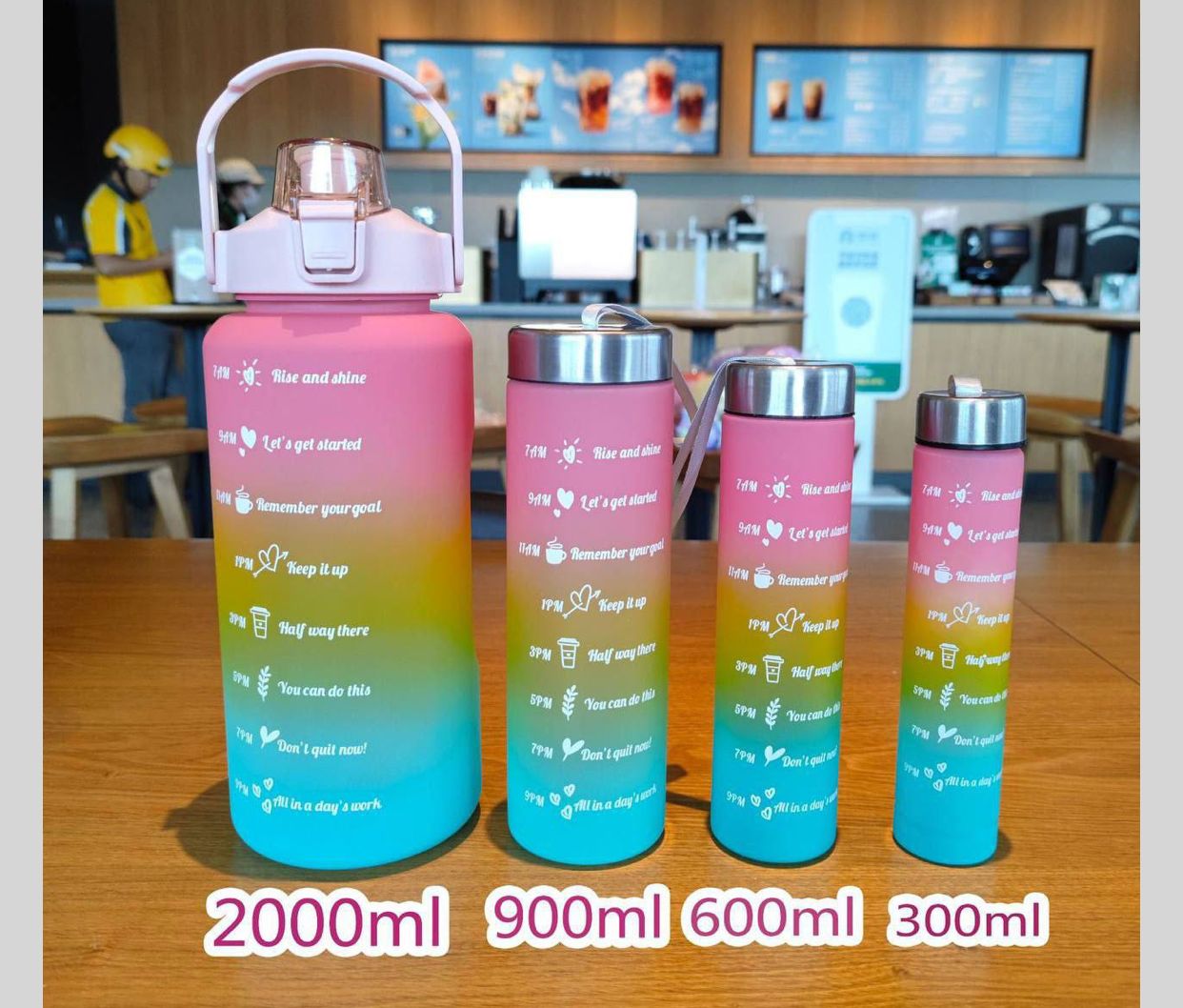 4in1 motivational water bottle