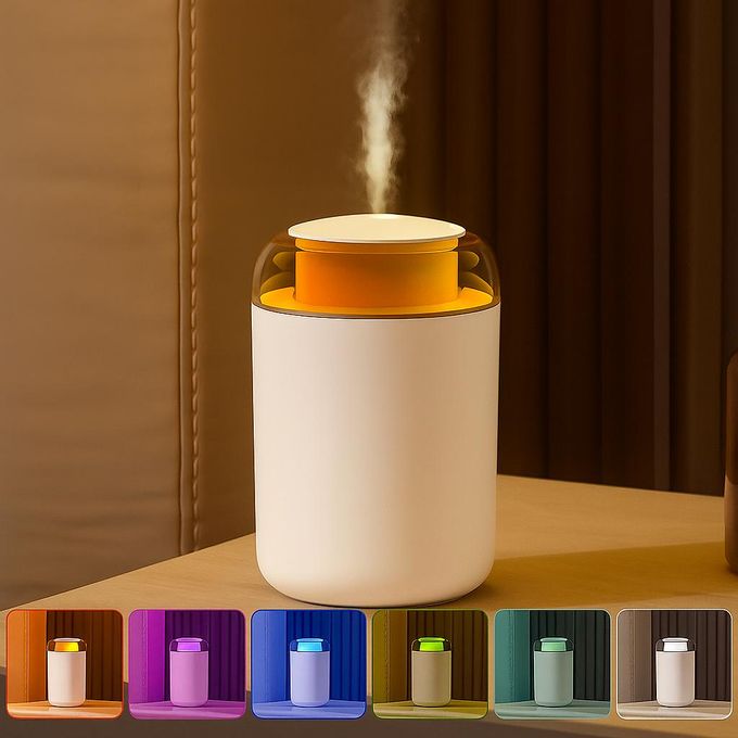 TIMBUTUS 1.2L Portable Air Humidifier with 7 Color Night Light for Bedroom & Office,