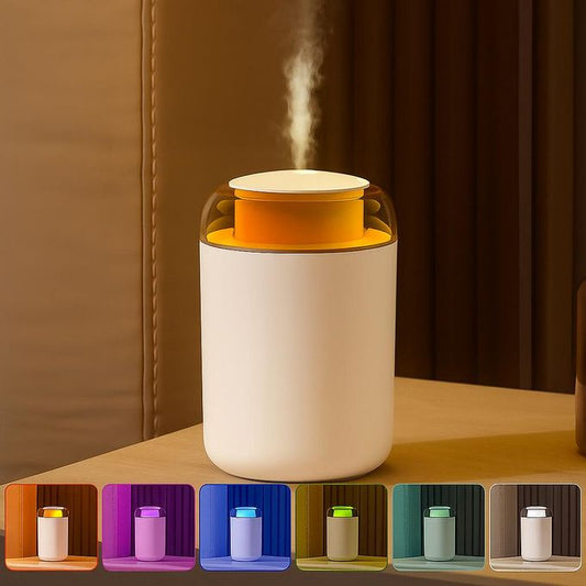 TIMBUTUS 1.2L Portable Air Humidifier with 7 Color Night Light for Bedroom & Office,