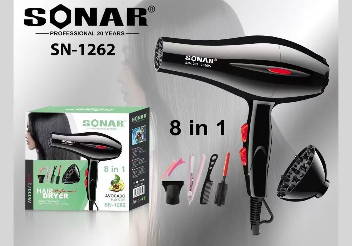 Sonar 8 in 1 hair dryer