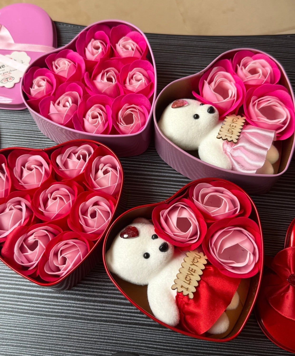 Rose Love Box With teddy bear