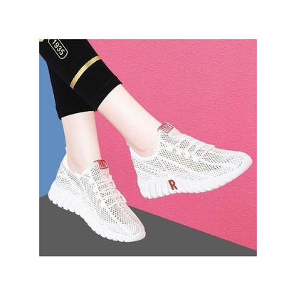 New Trendy  Mesh Breathable Sneakers for ladies - White