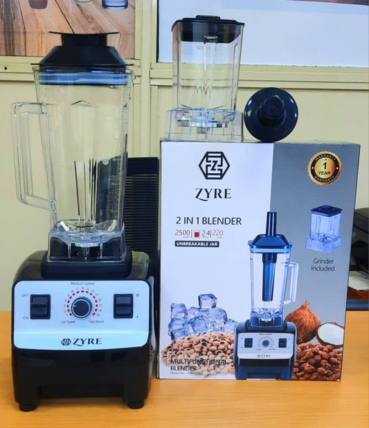 2 in 1 Zyre jumbo Blender Unbreakable jar 
Double cup