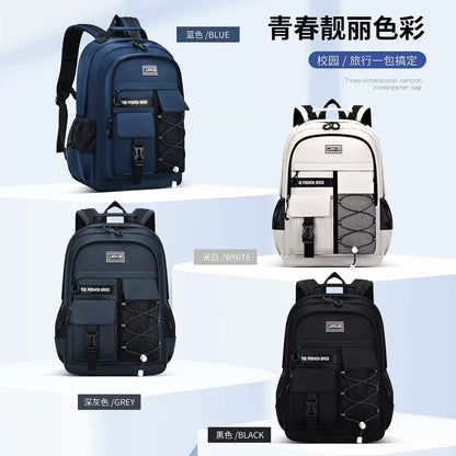 New Trendy high school Student Large Capacity Schoolbag Fashionable Simple All-match Backpack