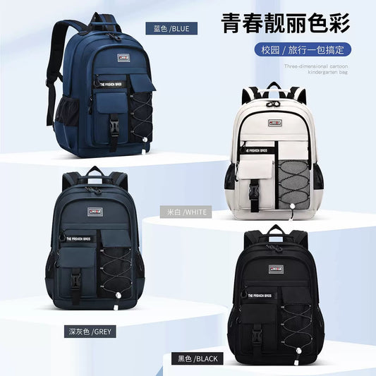 New Trendy high school Student Large Capacity Schoolbag Fashionable Simple All-match Backpack