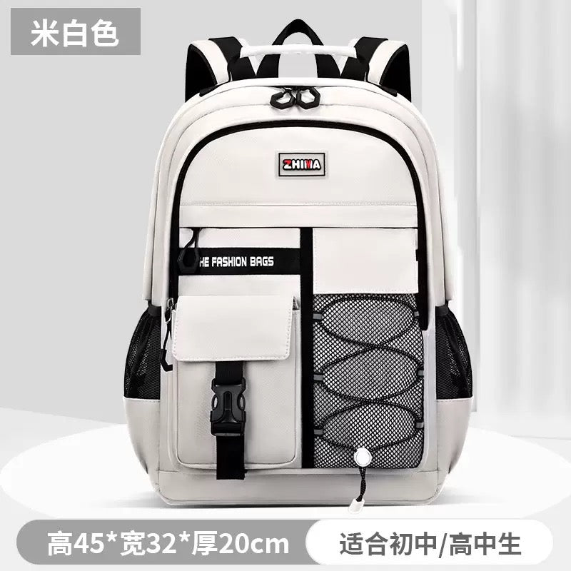 New Trendy high school Student Large Capacity Schoolbag Fashionable Simple All-match Backpack