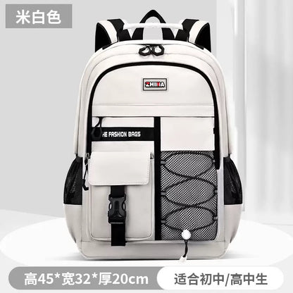 New Trendy high school Student Large Capacity Schoolbag Fashionable Simple All-match Backpack