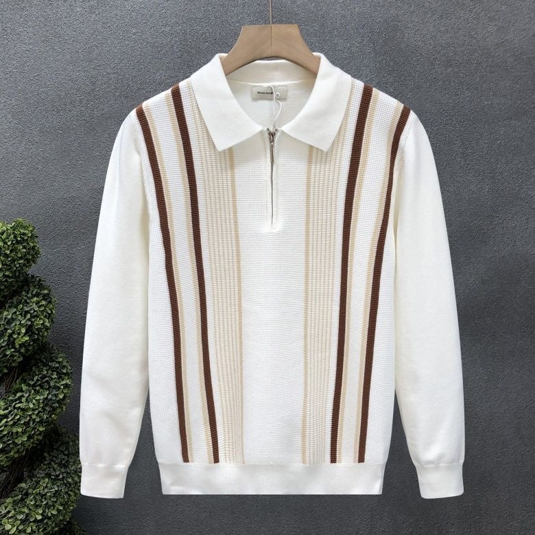 Striped Polo Sweater