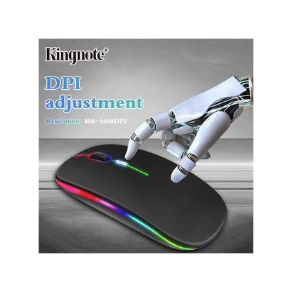New Kingnote Wireless Rechargeable Mouse Black
